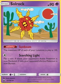Solrock, Celestial Storm 62/168
