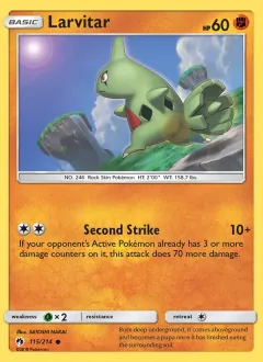 Larvitar, Lost Thunder 115/214