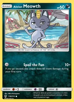 Alolan Meowth, Lost Thunder 118/214