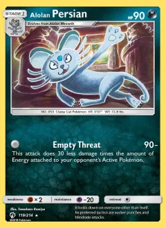 Alolan Persian, Lost Thunder 119/214
