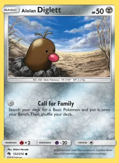 Alolan Diglett, Lost Thunder 122/214