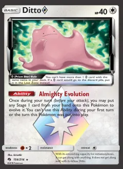 Ditto ◇, Lost Thunder 154/214
