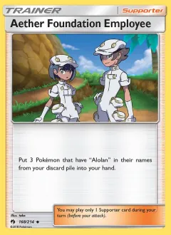 Aether Foundation Employee, Lost Thunder 168/214