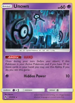 Unown, Lost Thunder 91/214