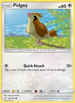 Pidgey, Team Up 122/181