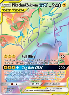 Pikachu & Zekrom GX, Team Up 184/181