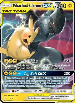 Pikachu & Zekrom GX, Team Up 33/181