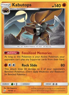Kabutops, Team Up 78/181