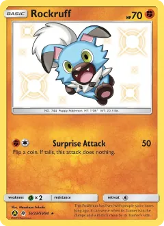 Rockruff, Hidden Fates Shiny Vault SV23/94