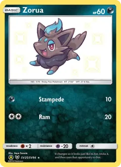 Zorua, Hidden Fates Shiny Vault SV25/94