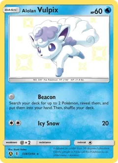 Alolan Vulpix, Hidden Fates Shiny Vault SV8/94