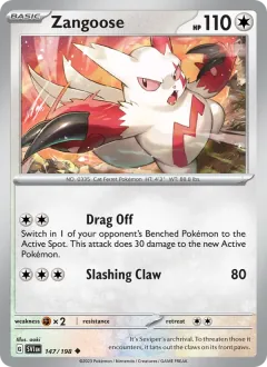 Zangoose, Scarlet & Violet 147/198