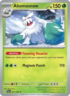 Abomasnow, Paldea Evolved 011/193