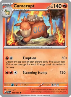Camerupt, Obsidian Flames 032/197