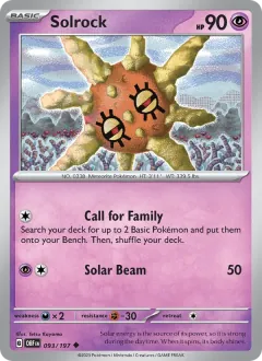 Solrock, Obsidian Flames 093/197