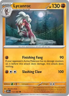 Lycanroc, Obsidian Flames 117/197