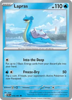 Lapras, Paldean Fates 016/91