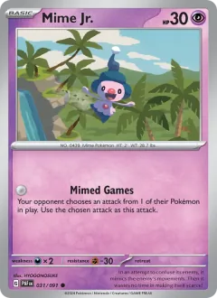 Mime Jr., Paldean Fates 031/91