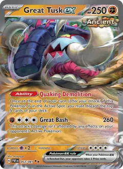 Great Tusk ex, Paldean Fates 053/91
