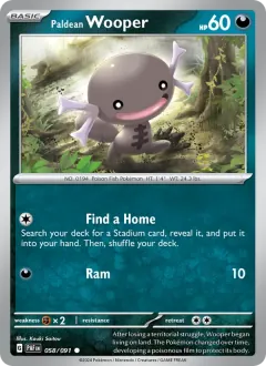 Paldean Wooper, Paldean Fates 058/91