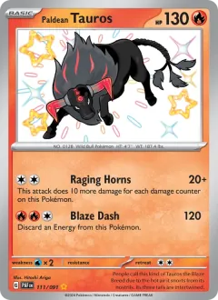 Paldean Tauros, Paldean Fates 111/91
