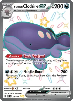Paldean Clodsire ex, Paldean Fates 219/91