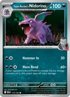 Team Rocket's Nidorino, Destined Rivals 118/182