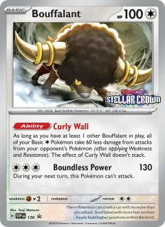 Bouffalant, SVP Black Star Promos 136/225