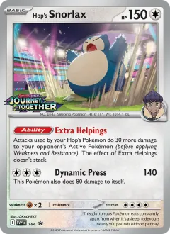 Hop's Snorlax, SVP Black Star Promos 184/225