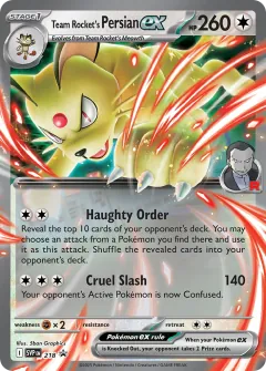 Team Rocket's Persian ex, SVP Black Star Promos 218/225
