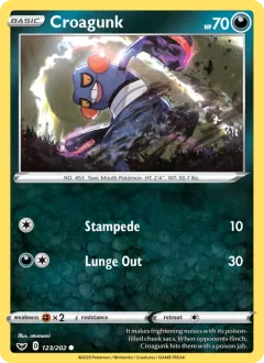 Croagunk, Sword & Shield 123/202