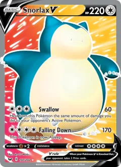 Snorlax V, Sword & Shield 197/202