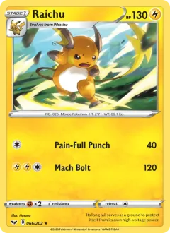 Raichu, Sword & Shield 66/202