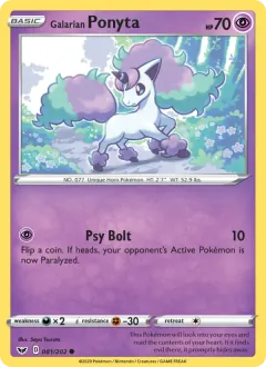 Galarian Ponyta, Sword & Shield 81/202