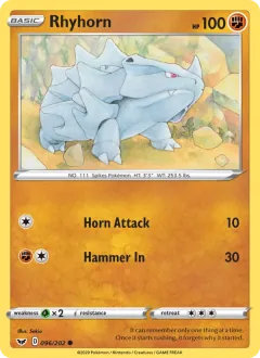 Rhyhorn, Sword & Shield 96/202