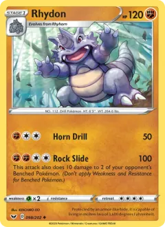 Rhydon, Sword & Shield 98/202
