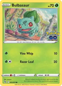 Bulbasaur, Pokémon GO 001/78