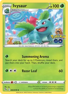 Ivysaur, Pokémon GO 002/78
