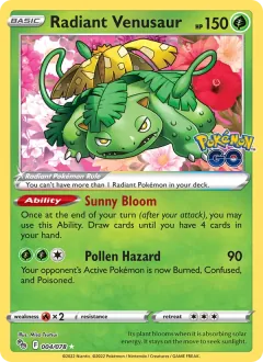 Radiant Venusaur, Pokémon GO 004/78