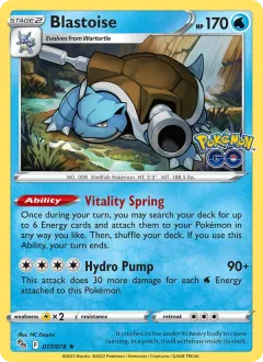 Blastoise, Pokémon GO 017/78