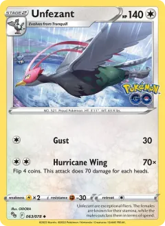 Unfezant, Pokémon GO 063/78