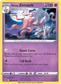 Hisuian Zoroark, Lost Origin 076/196