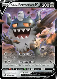 Galarian Perrserker V, Lost Origin 129/196