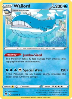 Wailord, Silver Tempest 038/195