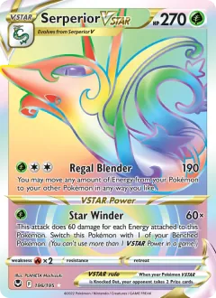 Serperior VSTAR, Silver Tempest 196/195
