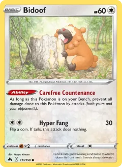 Bidoof, Crown Zenith 111/159