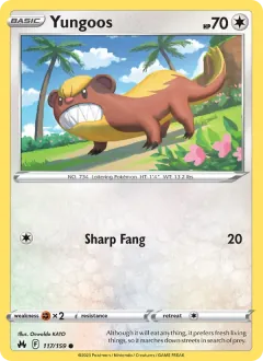 Yungoos, Crown Zenith 117/159