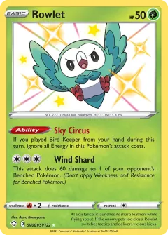 Rowlet, Shining Fates Shiny Vault SV001/122