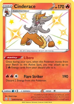 Cinderace, Shining Fates Shiny Vault SV017/122