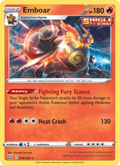 Emboar, Battle Styles 25/163